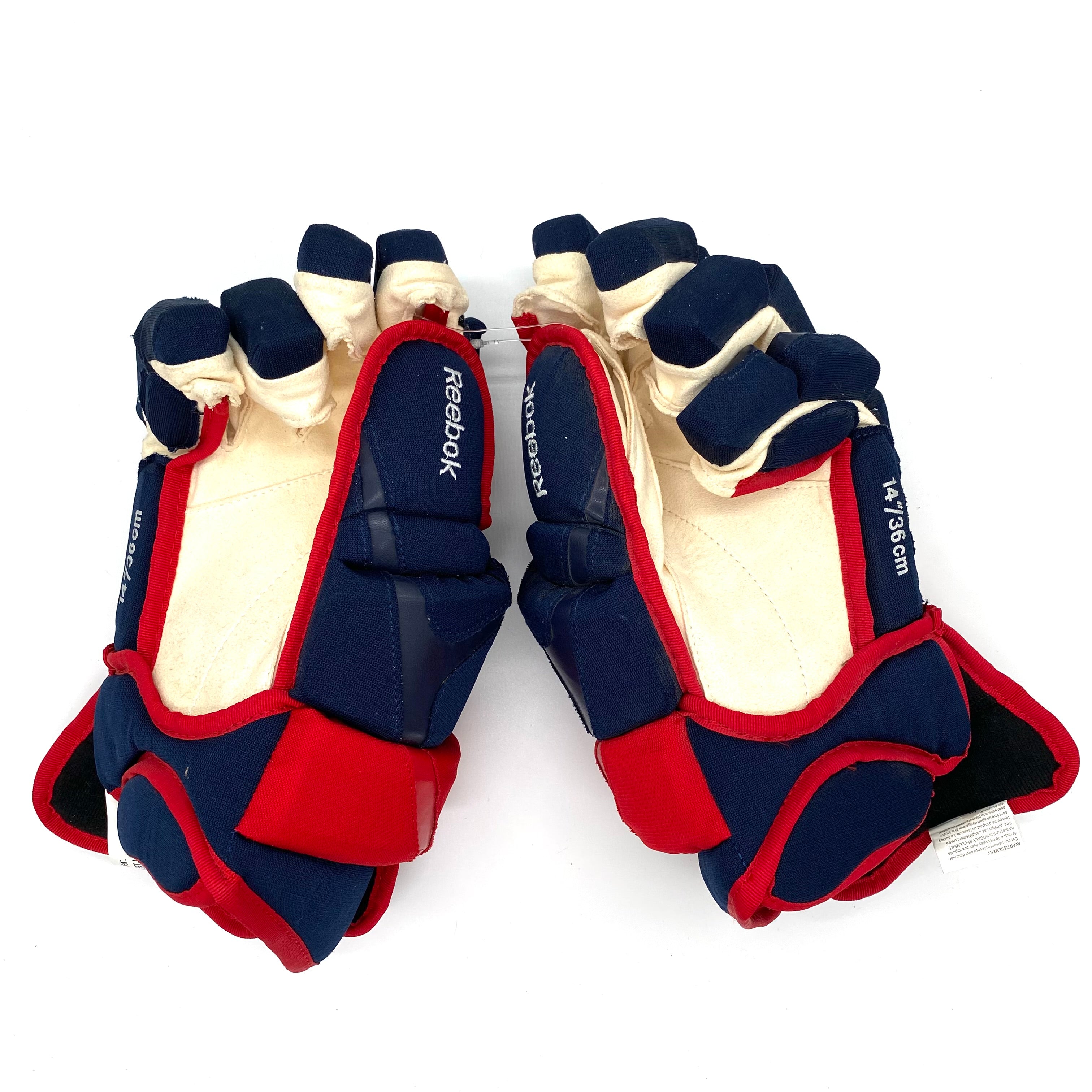 Reebok 10K - Gants Pro Stock d'occasion (bleu marine/rouge)